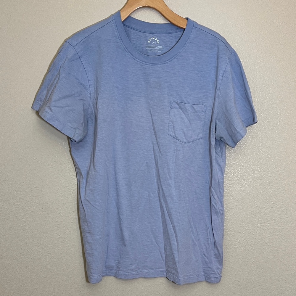 Primary Light Blue Cotton Pocket T-Shirt